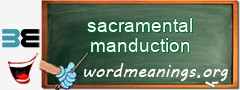 WordMeaning blackboard for sacramental manduction